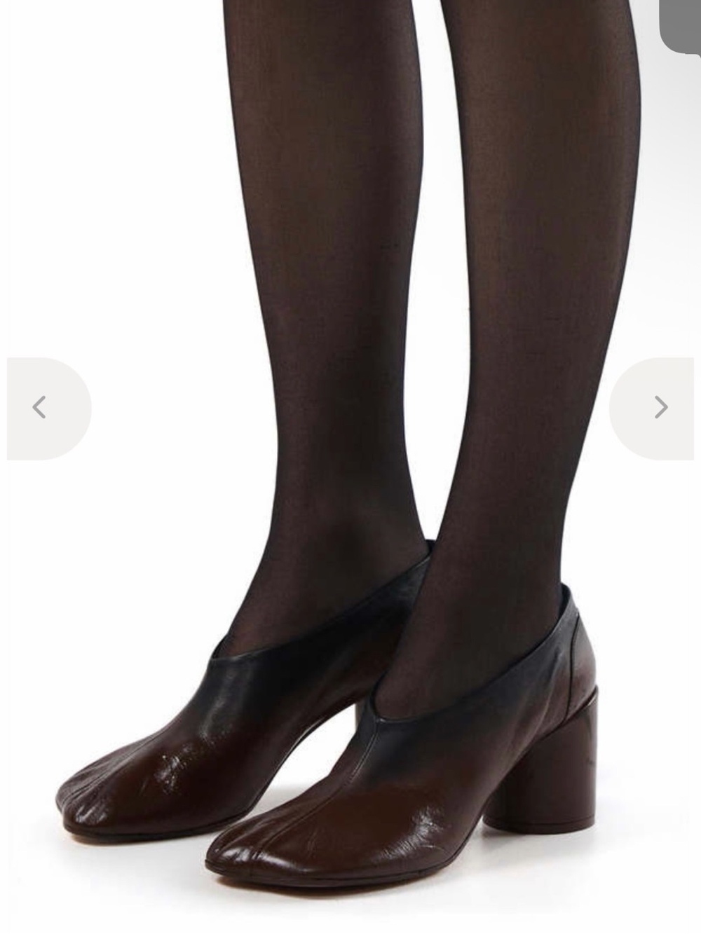 MM6 Maison Martin Margiela Brown Leather Ankle Booties